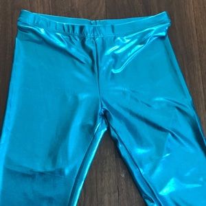 Cropped metallic leggings